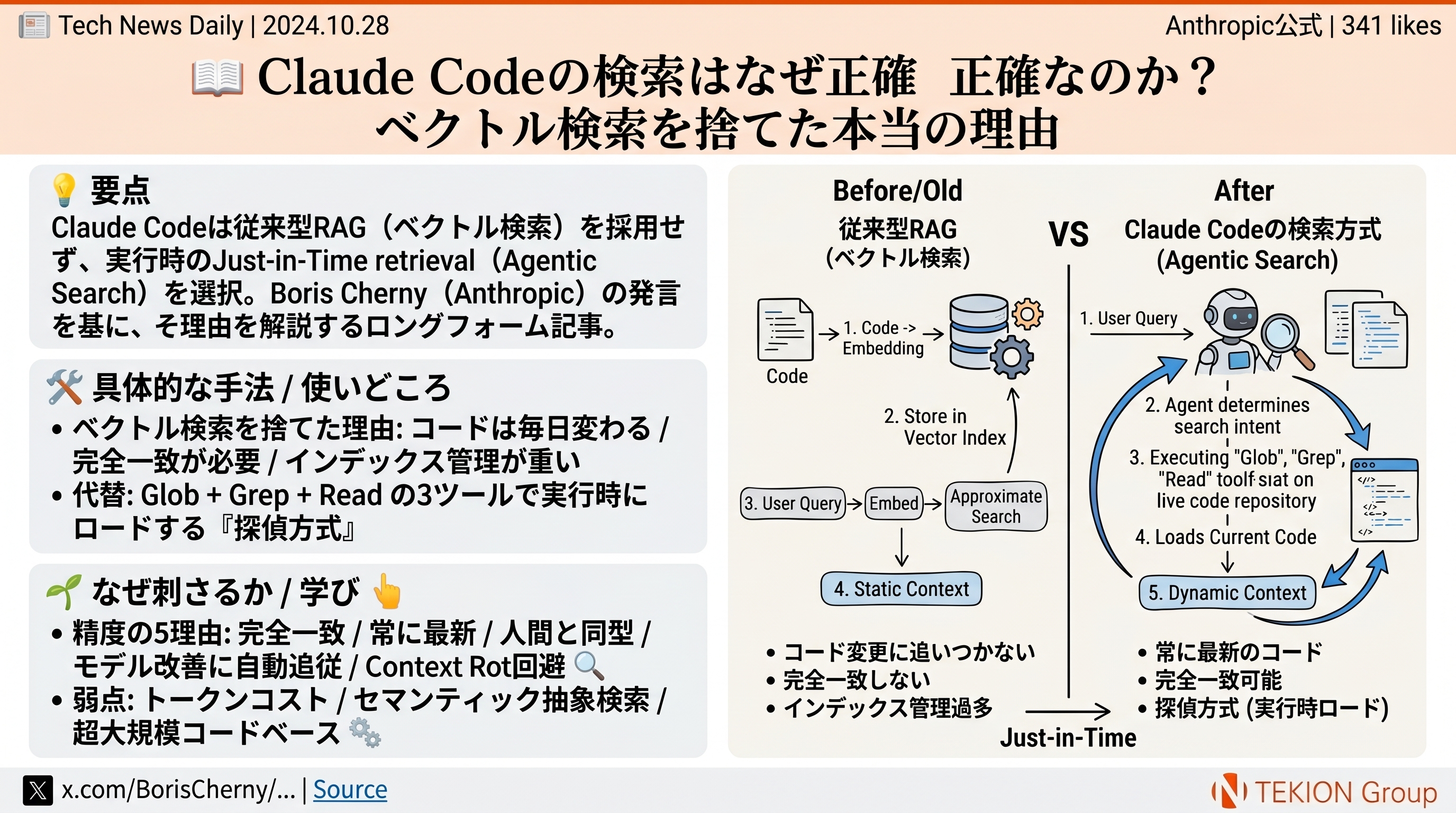 Claude Codeの検索はなぜ正確なのか？ ベクトル検索を捨てた本当の理由