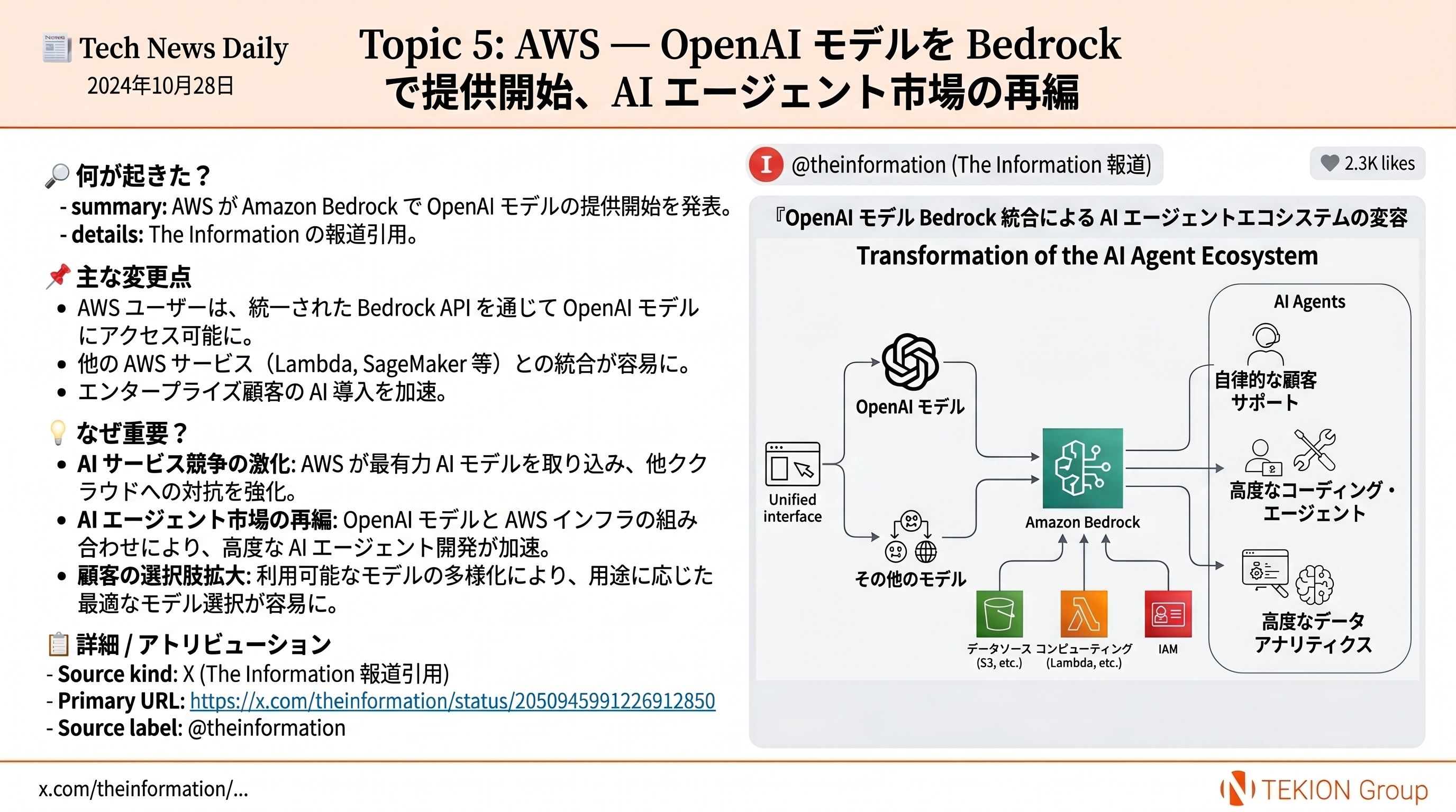 AWS Bedrock に OpenAI モデルが乗った — エージェント市場の再編