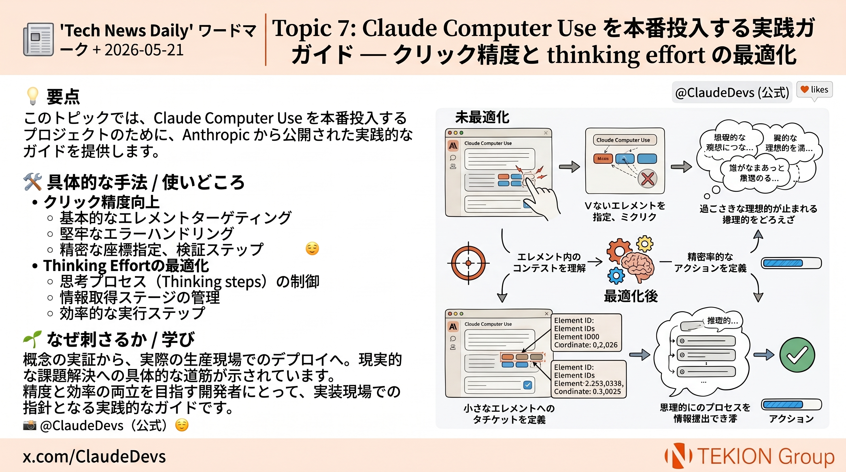 Claude Computer Use を本番投入する実践ガイド — クリック精度と thinking effort の最適化