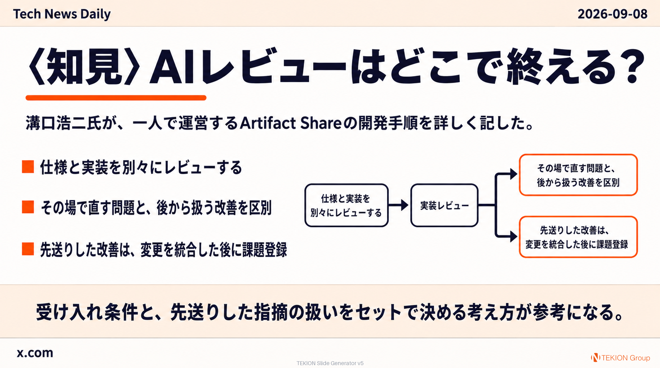 〈知見〉AIレビューはどこで終える？