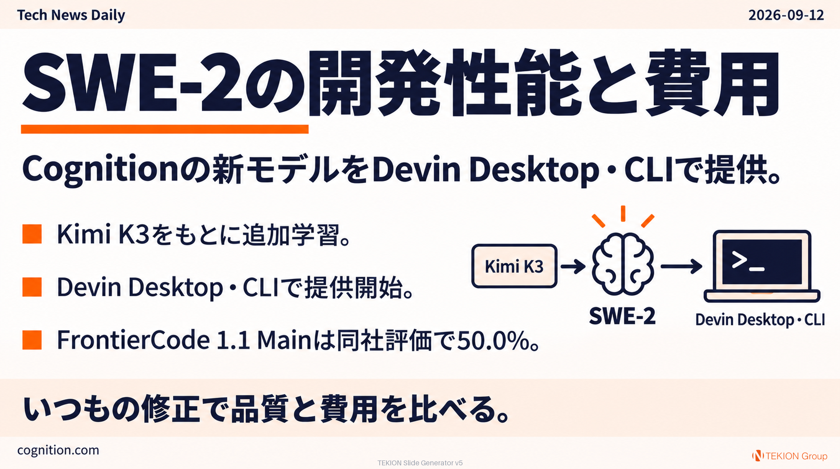 SWE-2は開発性能と費用を合わせて改善