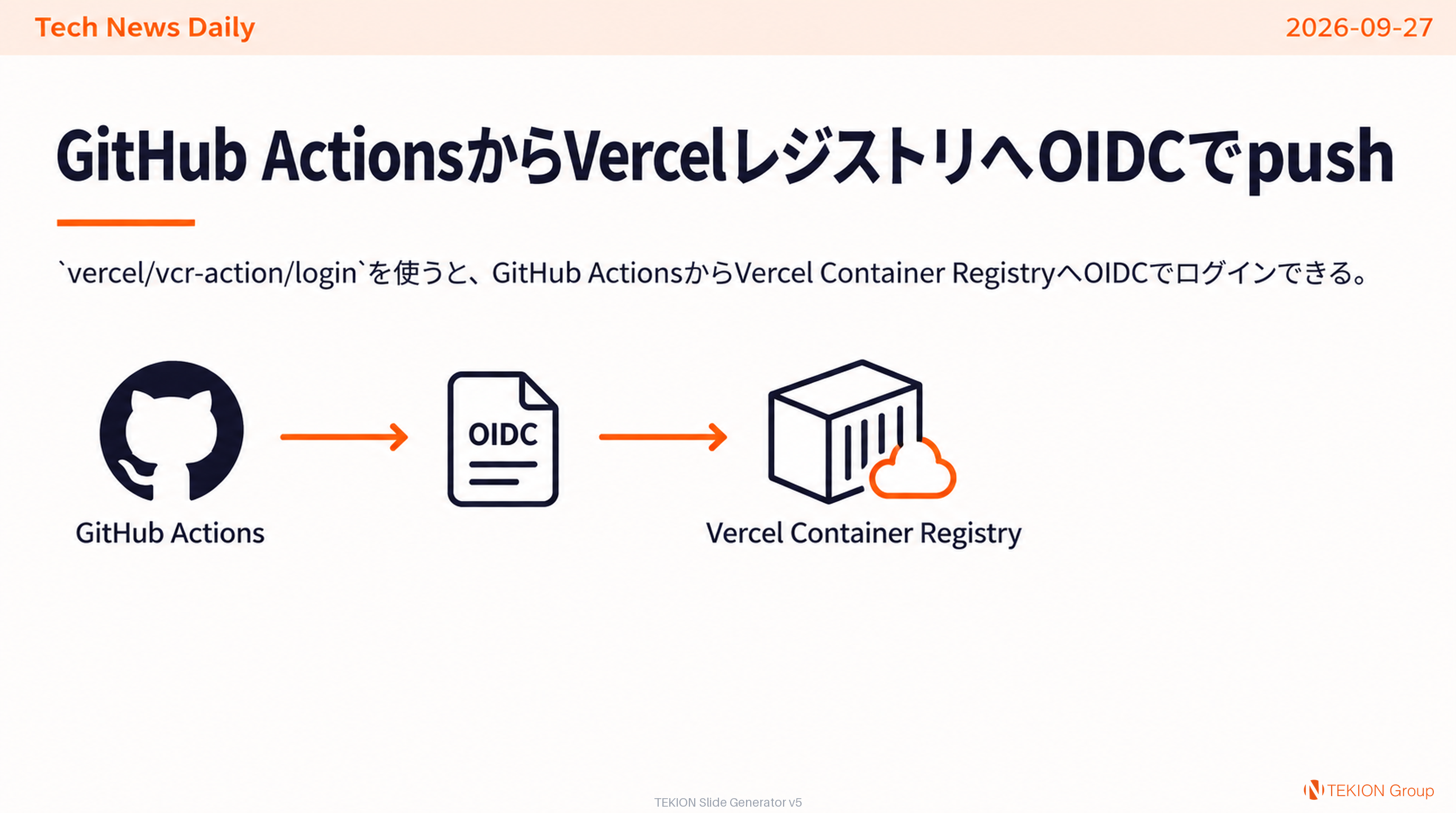 GitHub ActionsからVercelレジストリへOIDCでpush