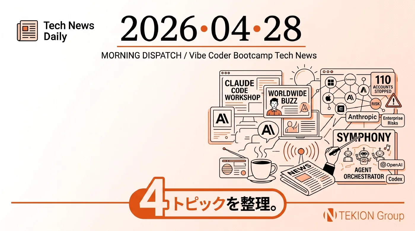 2026-04-28 AIエージェントニュース スライド1/6