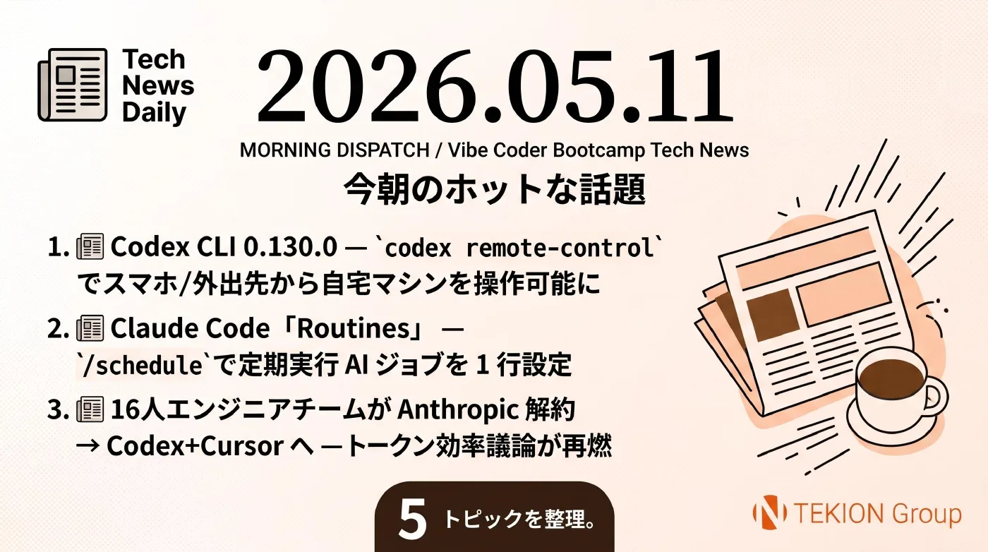 2026-05-11 AIエージェントニュース スライド1/7
