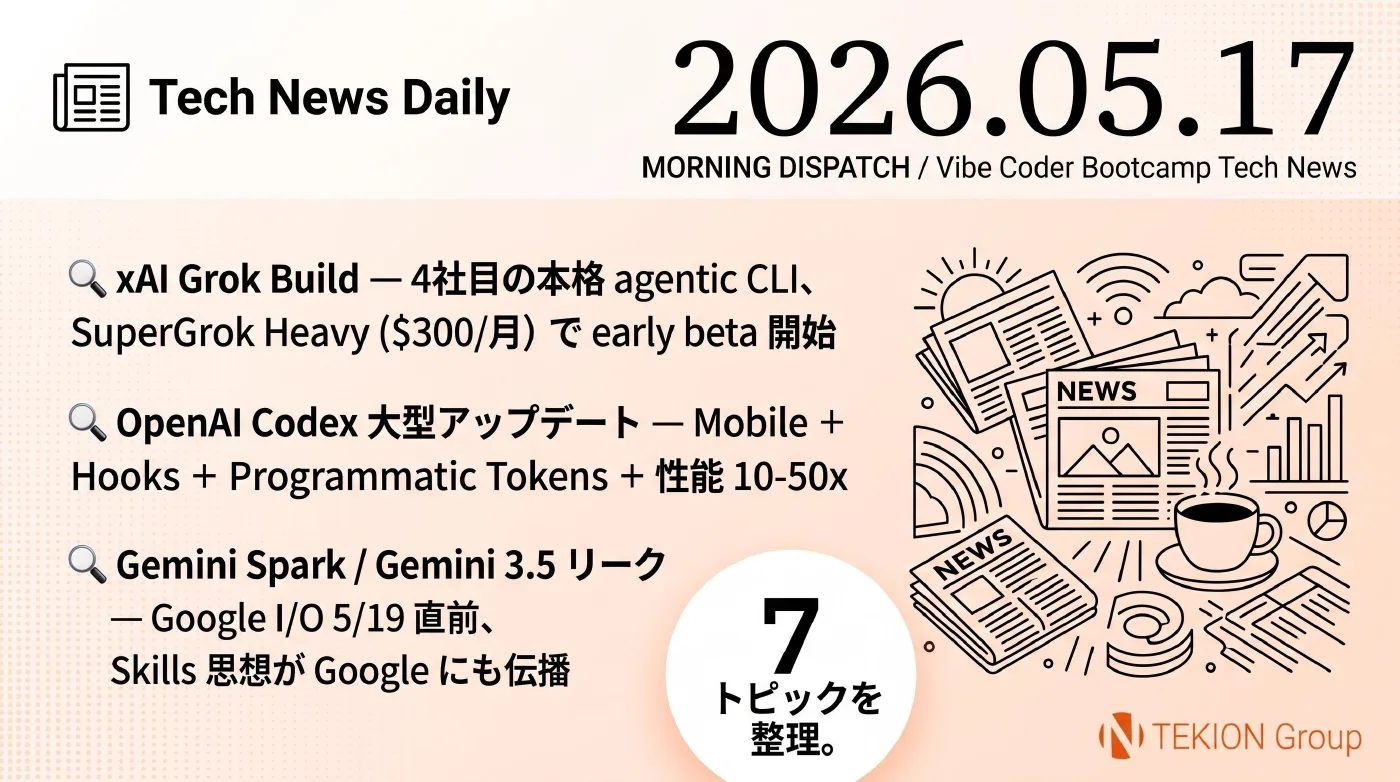 2026-05-17 AIエージェントニュース スライド1/9