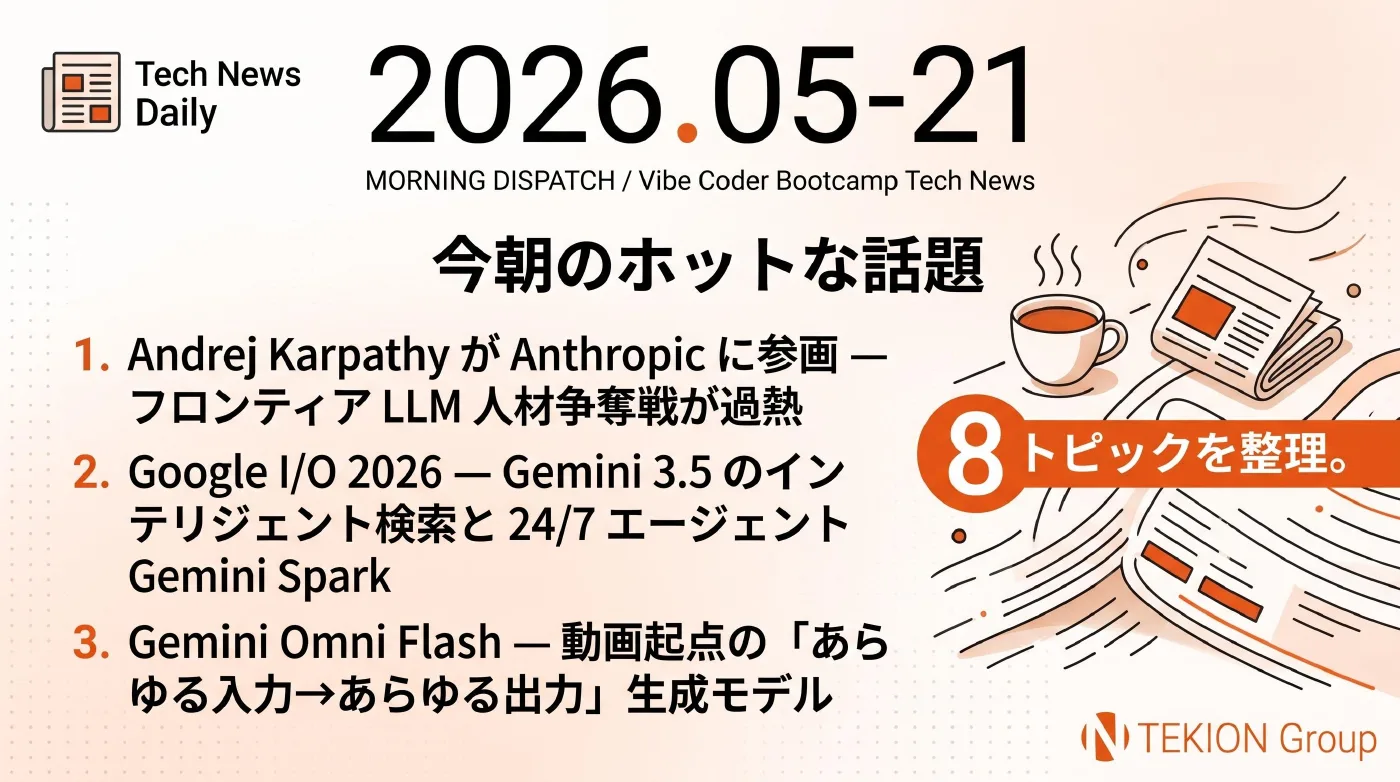 2026-05-21 AIエージェントニュース スライド1/10