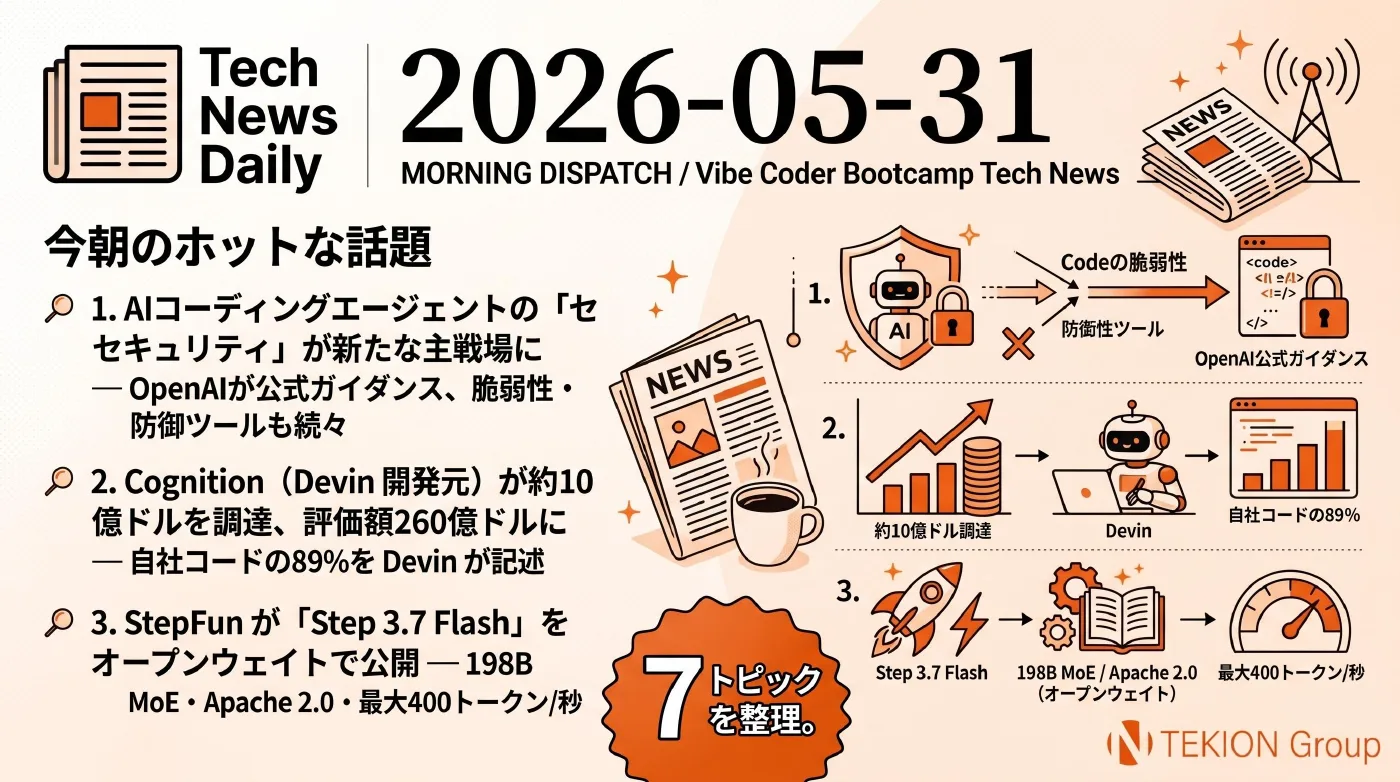 2026-05-31 AIエージェントニュース スライド1/9