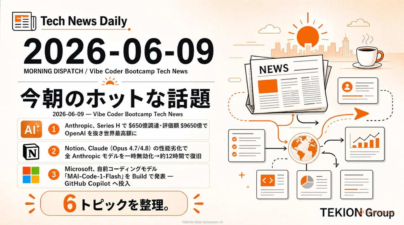 2026-06-09 AIエージェントニュース スライド1/8