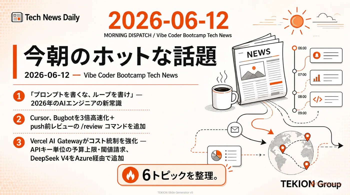 2026-06-12 AIエージェントニュース スライド1/8