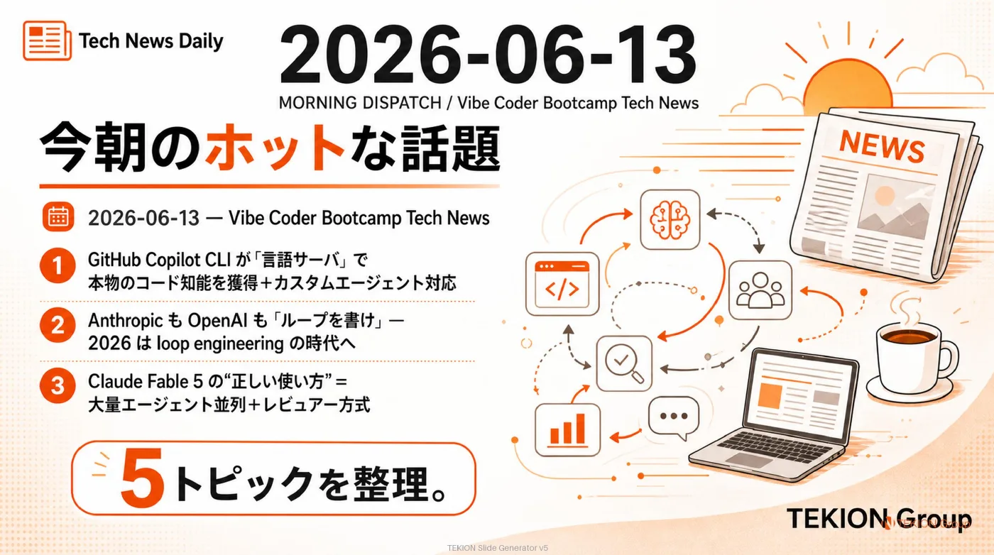 2026-06-13 AIエージェントニュース スライド1/7
