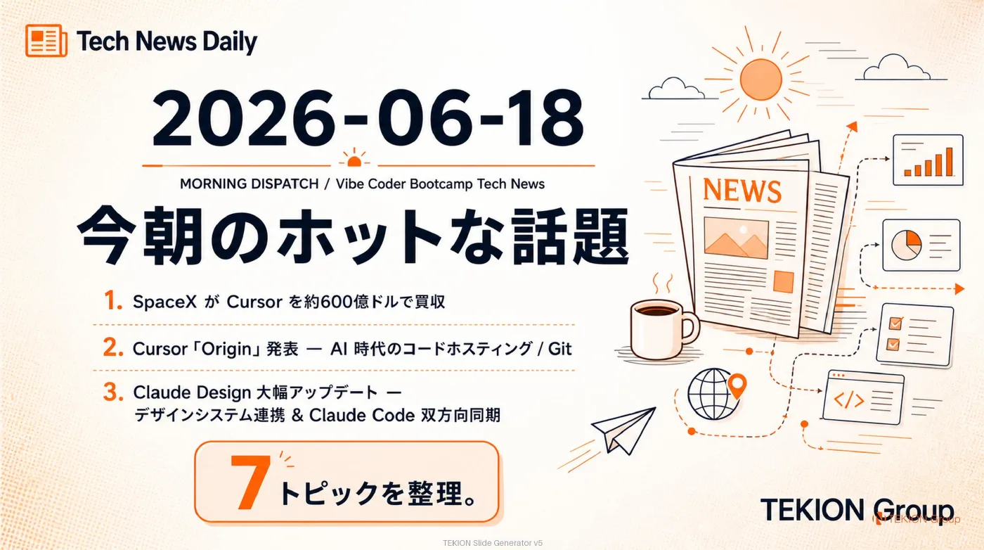 2026-06-18 AIエージェントニュース スライド1/9