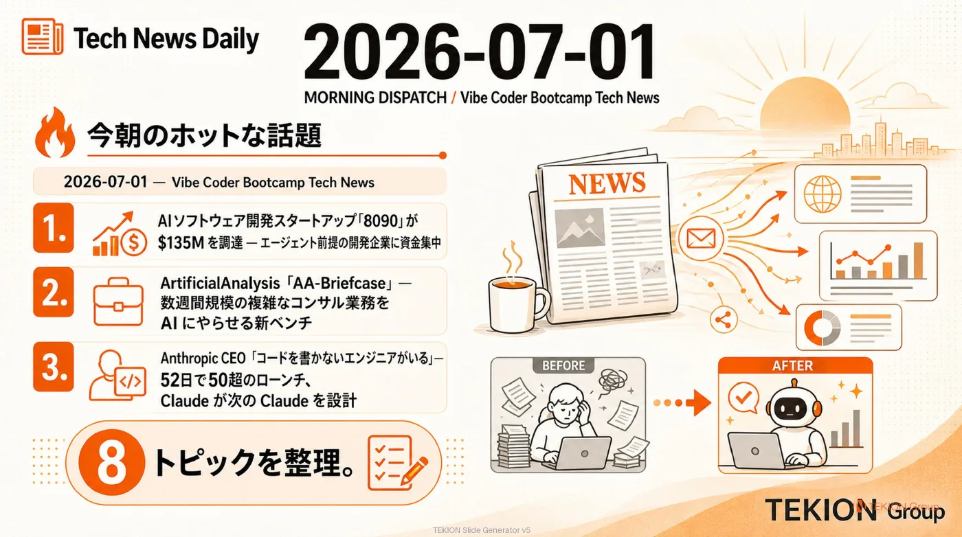 2026-07-01 AIエージェントニュース スライド1/10