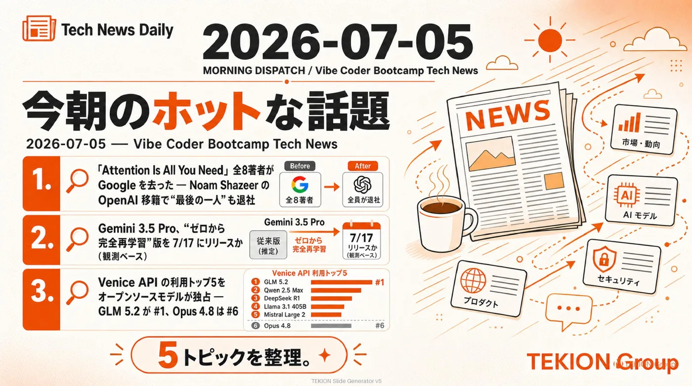 2026-07-05 AIエージェントニュース スライド1/7