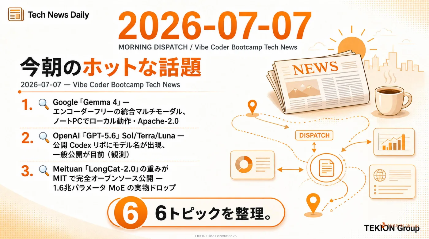 2026-07-07 AIエージェントニュース スライド1/8