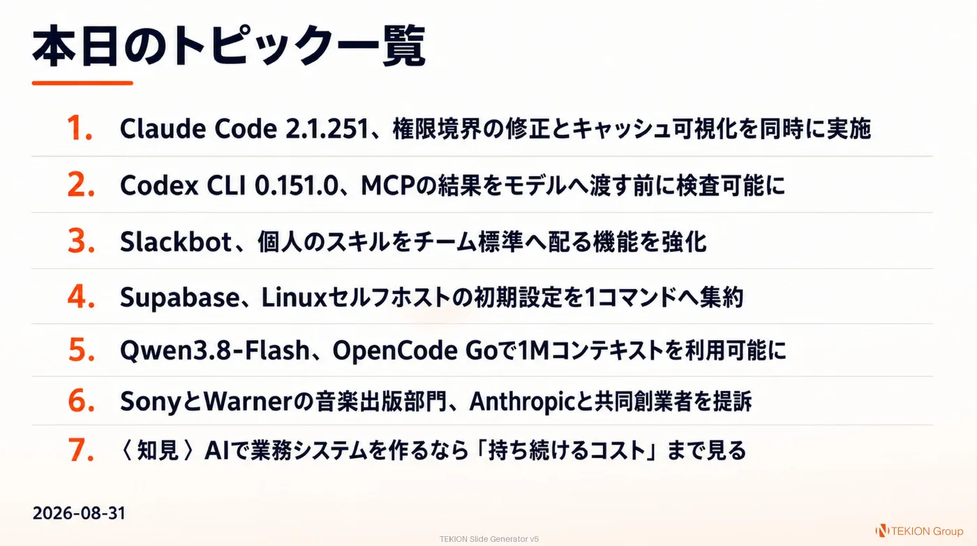 2026-08-31 AIエージェントニュース スライド9/9