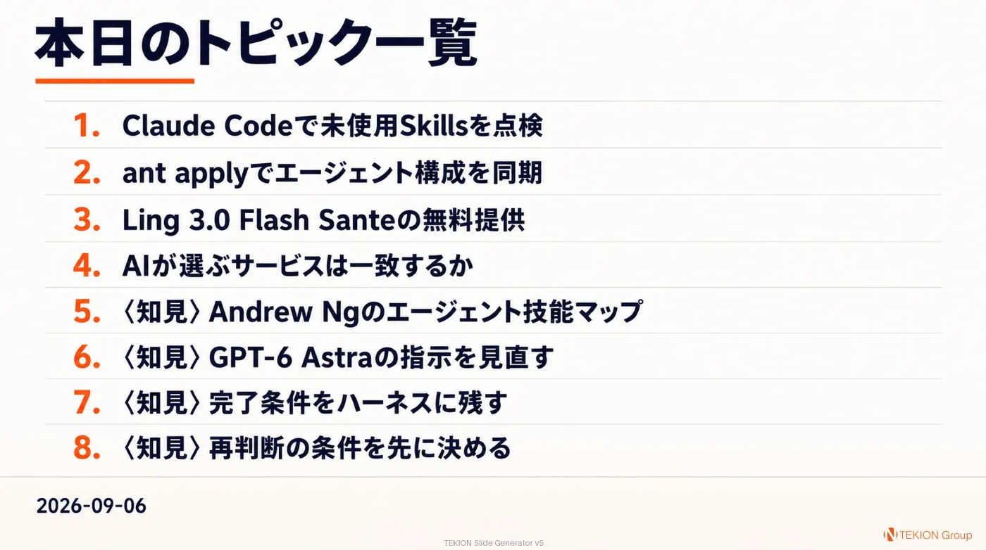 2026-09-06 AIエージェントニュース スライド10/10