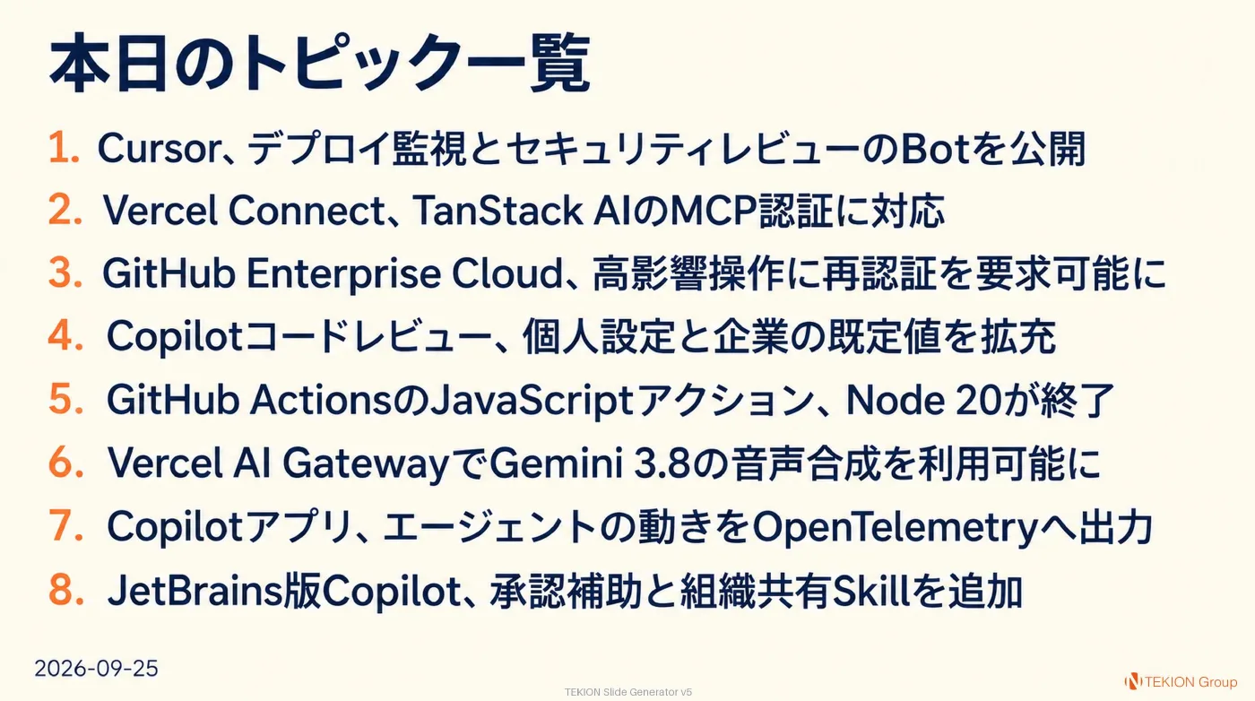 2026-09-25 AIエージェントニュース スライド10/10