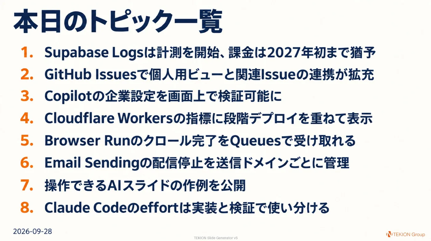 2026-09-28 AIエージェントニュース スライド10/10