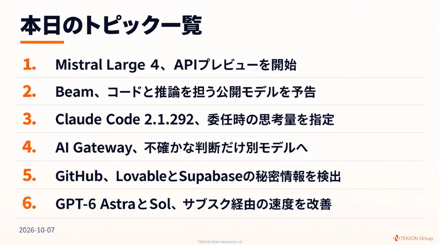 2026-10-07 AIエージェントニュース スライド8/8