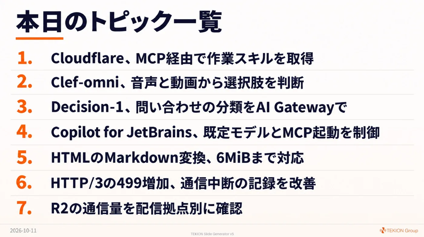 2026-10-11 AIエージェントニュース スライド9/9